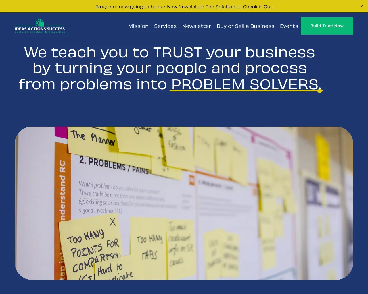 Website screenshot of IAS Business Coaching & Consulting
